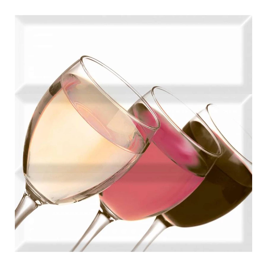 Плитка настенная Absolut Keramika Monocolor Composicion Wine 02 глянцевая белая AK0656 30x30 см