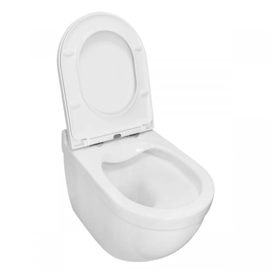 Унитаз подвесной Azario Fora безободковый с быстросъемным сиденьем микролифт AZ-0017 E-R 52х36х41 см