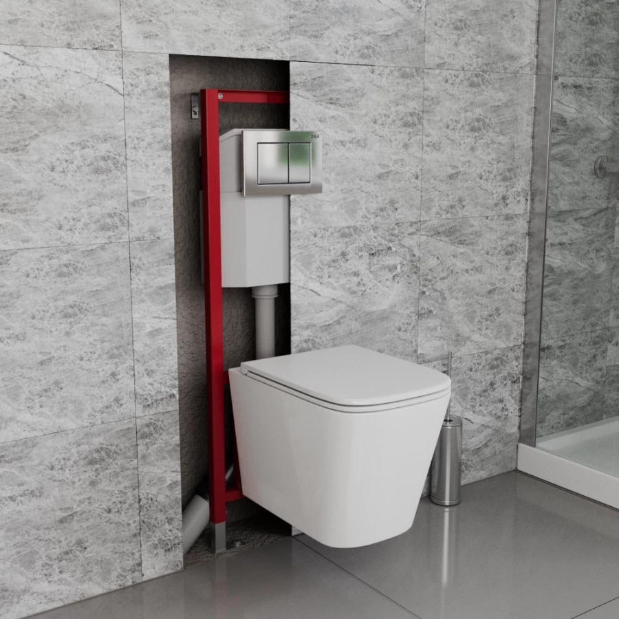 Инсталляция D&K с клавишей хром DI8140116 40x16.5x116 см