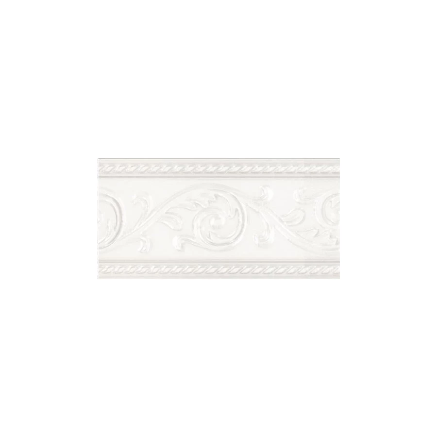 Бордюр Carmen Ceramic Art Cenefa Yara Blanco белый 7,5х15 см