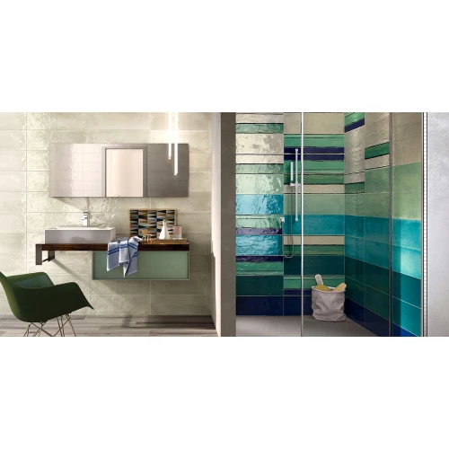 Плитка настенная Imola Ceramica Shades OT Satin Finish глянцевая зеленая 60x20 см