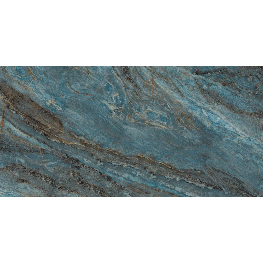 Керамогранит Laparet Beam Turquoise лаппатированный шайн бирюзовый 120х60 см