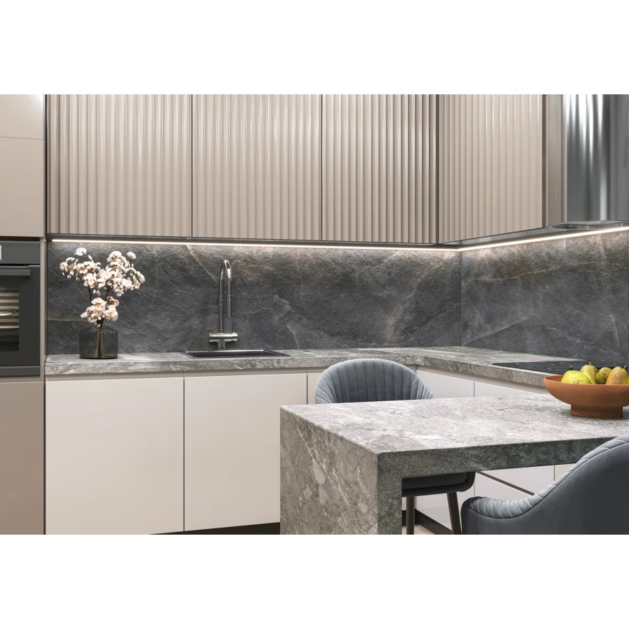 Керамогранит New Trend Salt Lead лаппатированный карвинг чёрный D120247L 120х60 см