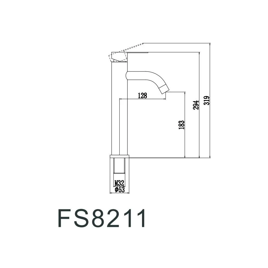 Смеситель для умывальника Fmark графит FS8211Q