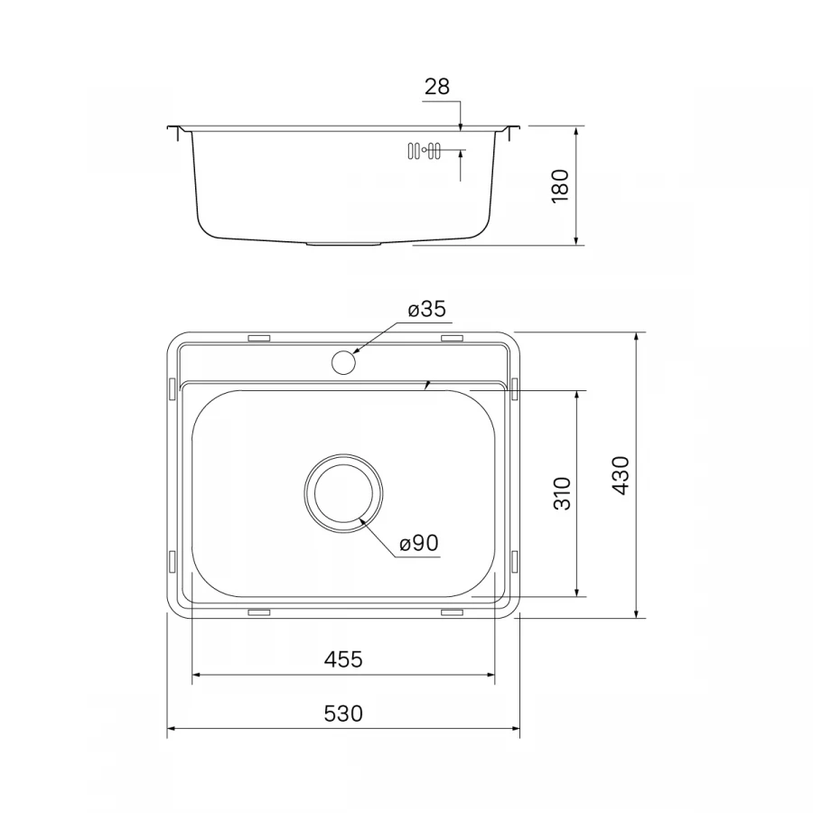 Мойка Iddis Basic BAS53P0i77 нержавеющая сталь полированная 53х43 см