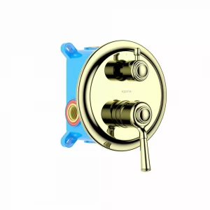 Смеситель Aquatek Классик для ванны 2 режима внешняя и скрытая часть золото AQ1546PG