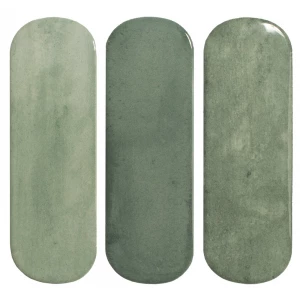 Плитка настенная DNA Calema Oval Clover Gloss глянцевая салатовая 16х5,2 см