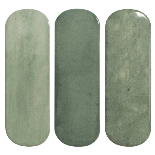 Плитка настенная DNA Calema Oval Clover Gloss глянцевая салатовая 16х5,2 см