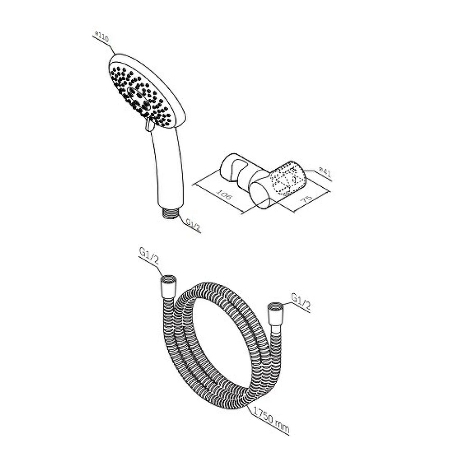 Душевой набор Am Pm Like F0118000