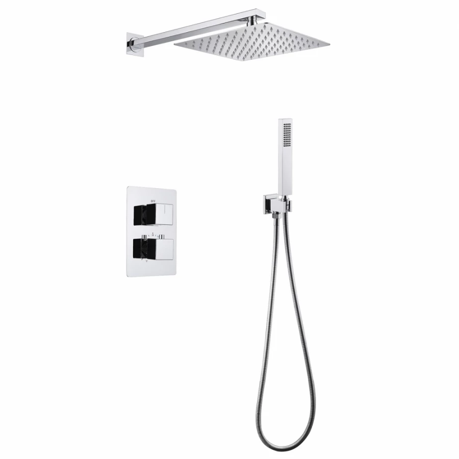 Душевая система Abber Daheim скрытого монтажа без излива термостат хром AF8251
