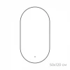 Зеркало Fixsen с led подсветкой овальное графит FX-3120F 50х120 см
