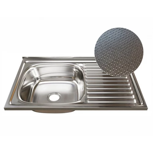 Мойка MixLine левая с сифоном сатин 555232 80х50 см