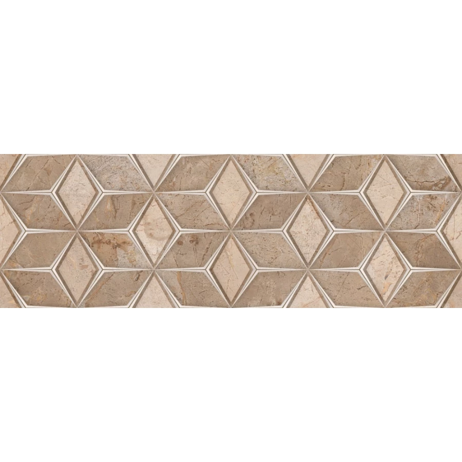 Плитка настенная Primavera Empressa Brown Decor 04 carving DC06-04 90х30 см