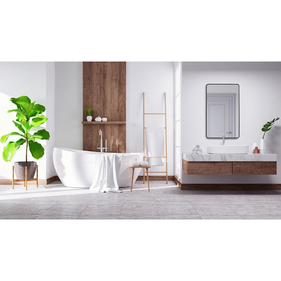 Зеркало Azario Incanto жк-часы подогрев сенсорный выключатель с функцией диммера LED-00002539 60х100 см