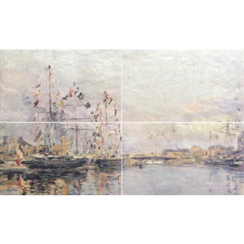 Панно Gracia Ceramica Normandie blue panno 01 60х100 см комплект из 4 шт