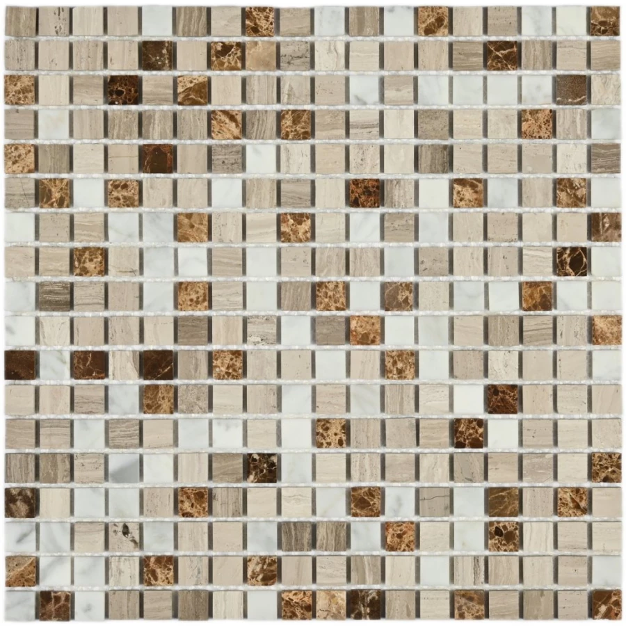 Мозаика Bonaparte Каменная мозаика Detroit 15х15 бежевая 30,5х30,5 см