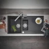 Композитная мойка с крылом Grohe K500 черный гранит 31646AP0 100х50 см