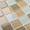 Мозаика Bonaparte Стеклянная мозаика Raf coffee 25х25 глянцевая бежевая 30х30 см