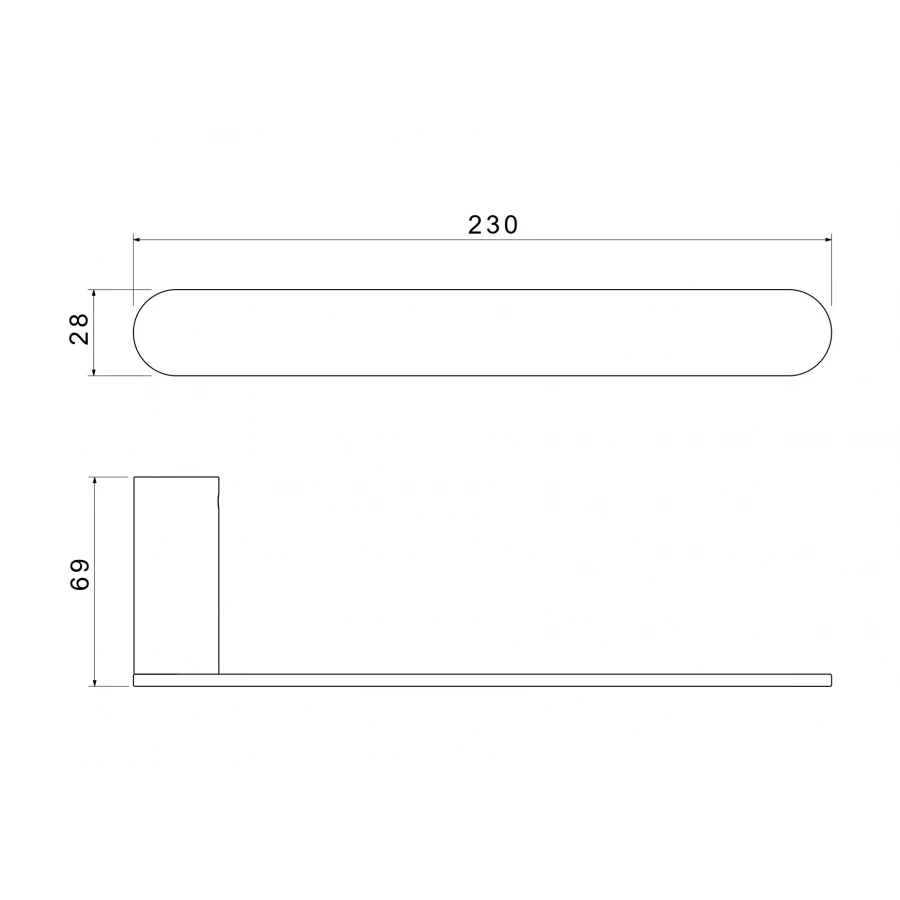 Полотенцедержатель Aquatek Лира хром AQ4419CR