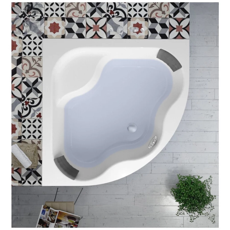 Акриловая ванна Lavinia Boho Aveo S4-3704015P универсальная (комплект 5 в 1) 150x150 см