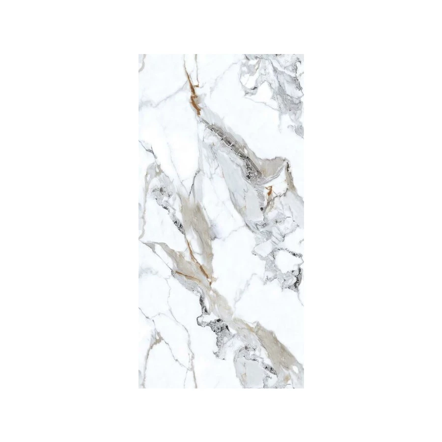 Керамогранит Planet Ceramics UKYF 6227 GS глянцевый с золотом белый 120х60 см