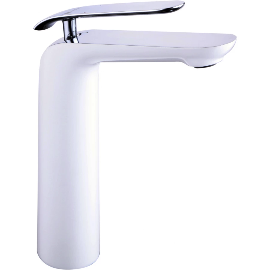 Смеситель для умывальника Lemark Меланж высокий, монолитный, хром/белый LM4909CW хром белый