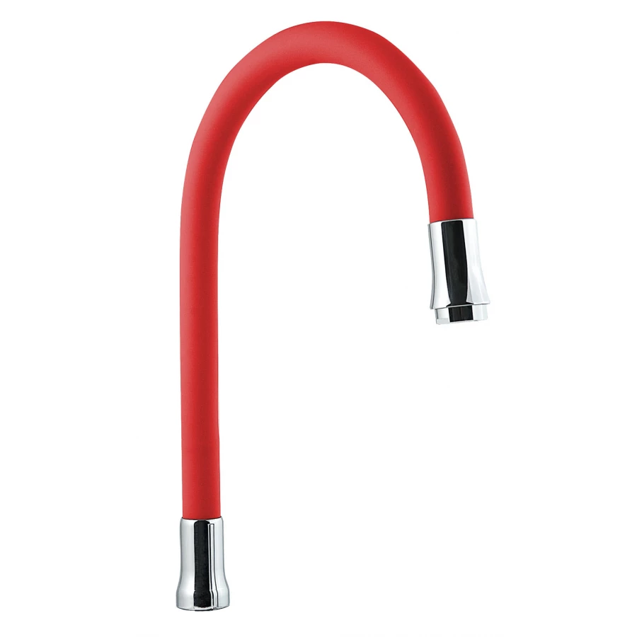 Излив Славен гибкий силикон с аэратором красный СЛ-ЗП-114