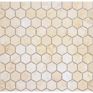 Мозаика из натурального камня LeeDo Ceramica Botticino MAT hex бежевый 28,5x30,5 см