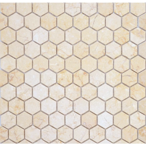Мозаика из натурального камня LeeDo Ceramica Botticino MAT hex бежевый 28,5x30,5 см