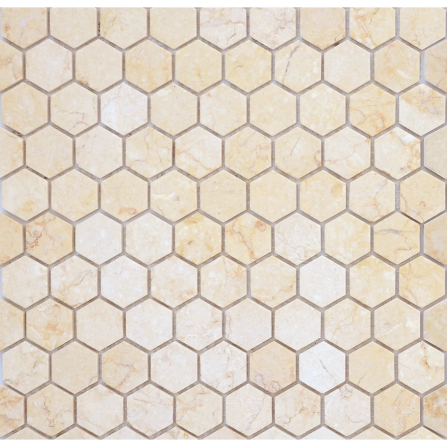 Мозаика из натурального камня LeeDo Ceramica Botticino MAT hex бежевый 28,5x30,5 см