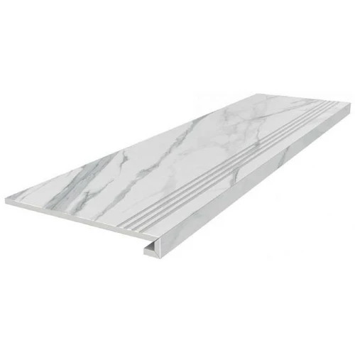 Ступень клееная из керамогранита Kerama Marazzi Монте Тиберио матовая белая SG507122R\GCF 119,5х33 см