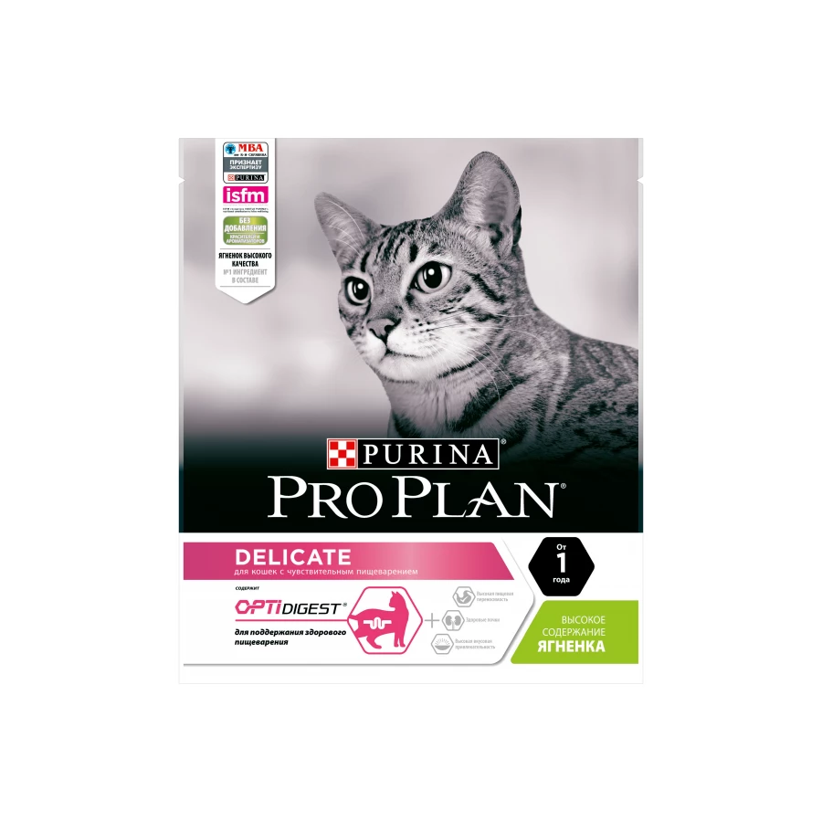 Сухой корм для кошек Pro Plan Delicate с чувствительным пищеварением Ягненок 400 г