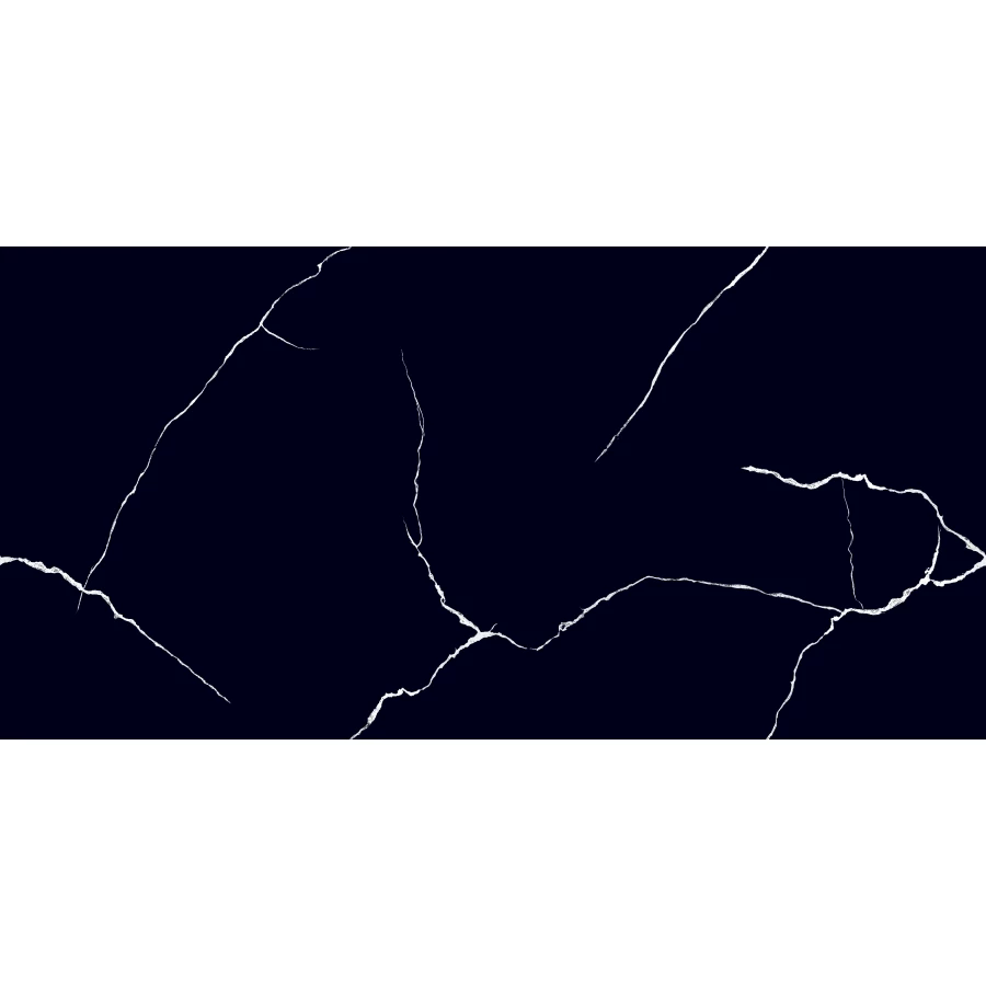 Керамогранит lamore Ceramic High Gloss 60х120 White Lines глянцевый черный 60/120-068 120х60 см