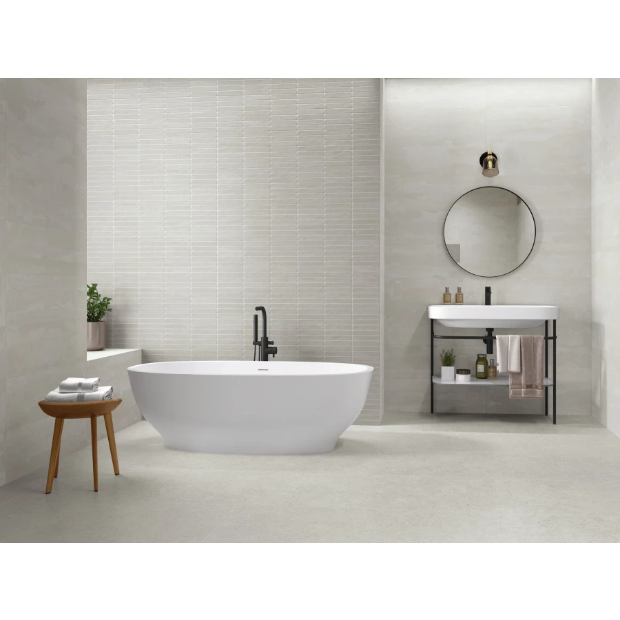 Керамогранит Ape Ceramica Kinfolk Kinstone Steam Rect матовый серый A040378 120х60 см