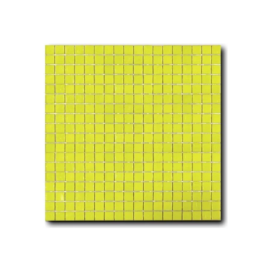 Стеклянная мозаика Art&Natura Classic Glass сетка 15х15 глянцевая желтая claudia3 29,5х29,5 см