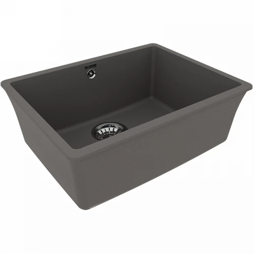Кухонная мойка Lemark Sinara 540-U подстольного монтажа из кварцгранита цвет Серый шёлк 9910077