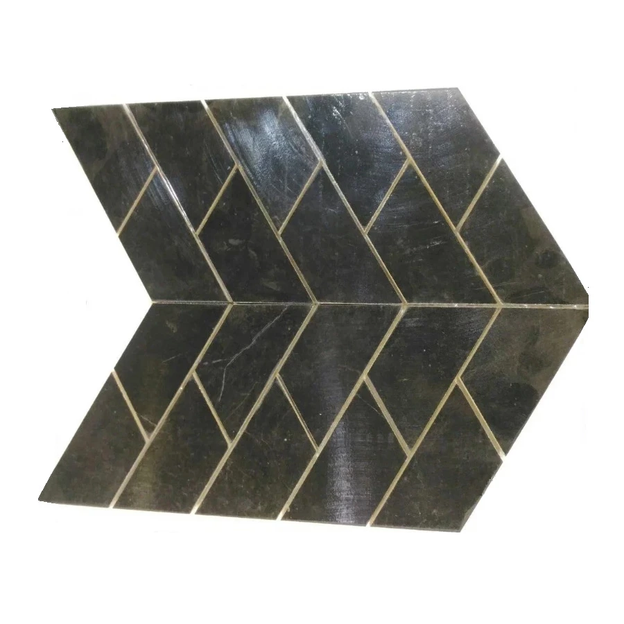 Мозаика ТехноАрт керамогранит Дуал-Шеврон Р5 многоцветная 34х28 см