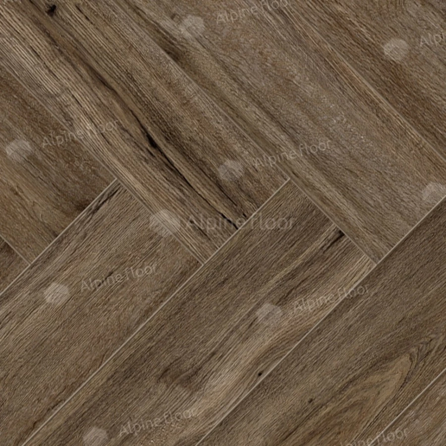 Ламинат Alpine Floor Herringbone Дуб Бордо LF102-10 33 класс 8 мм 2.2034 кв.м 60.6х10.1 см