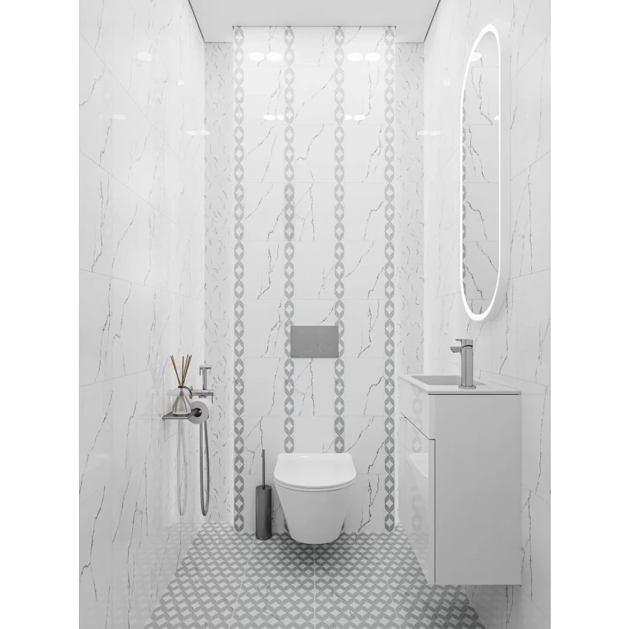 Бордюр Kerama Marazzi Мираколи глянцевый белый VT/A630/8376 30x5,7 см