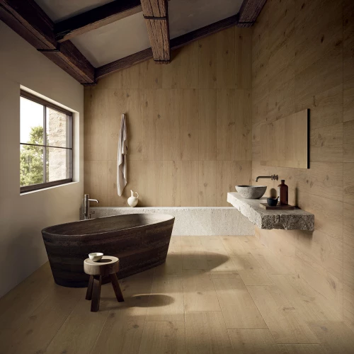 Керамогранит Isla Tiles Легни Д Италиа Фрассино Масселло / Legni D Italia Frassino Massello матовый бежевый 1007109 120х30 см