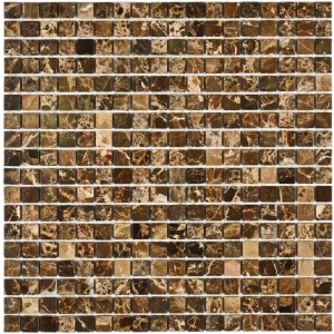 Мозаика Bonaparte Каменная мозаика Ferato-15 slim Pol 15х15 коричневая 30,5х30,5 см
