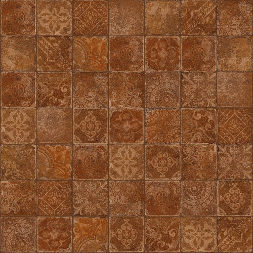 Керамогранит Isla Tiles Pomposa Dec Mix Siena матовый коричневый 1006829 20х20 см