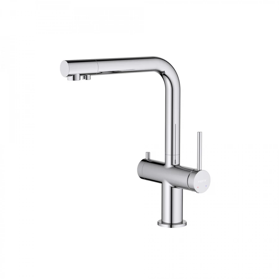 Смеситель для кухни Aquatek Европа с подключением к фильтру питьевой воды хром AQ1385CR