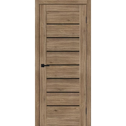 Межкомнатная дверь Bravo Браво-22 200x80 экошпон Bravo X полотно Black Shine цвет Original Oak