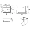 Кухонная мойка Granula Стандарт 5601 базальт