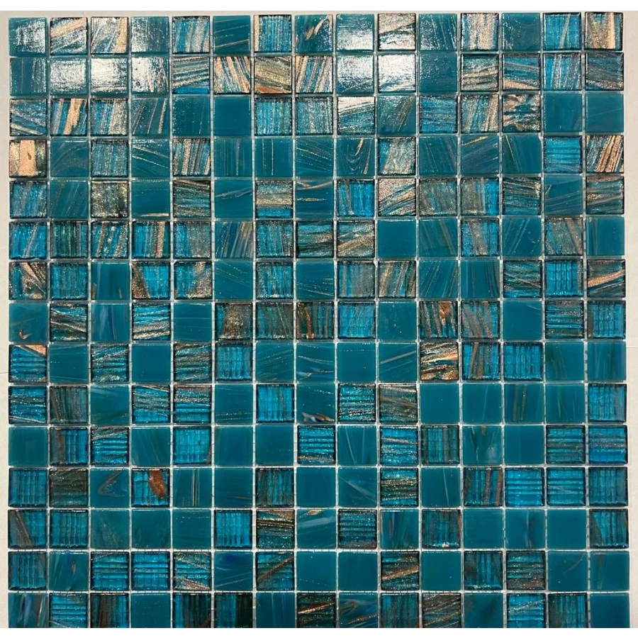 Мозаика из стекла Pixel mosaic Прессованное стекло чип 20x20 мм бумага Pix129 31,6х31,6 см