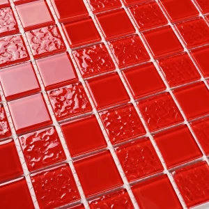 Мозаика Bonaparte Стеклянная мозаика Red Rose 25х25 глянцевая красная 30х30 см