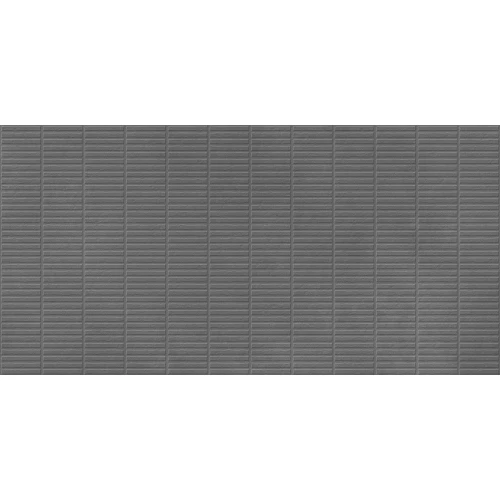Керамогранит LCM Невел темно-серый чип / Nevel Graphite Chip матовый карвинг 60120NEV07M 120х60 см
