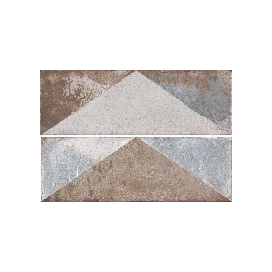 Керамическая плитка Aparici Rev. Brickwork triangle ornato коричневый 20х60 см