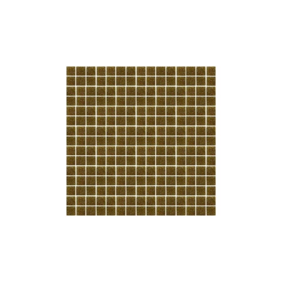 Стеклянная мозаика Rose Mosaic Gold Star сетка 1x1 глянцевая коричневая A35(1) 31,8х31,8 см